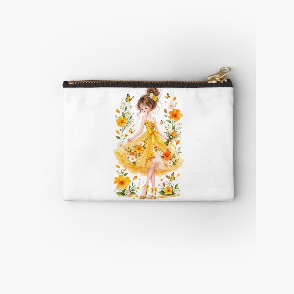 Item preview, girl in yellow floral dress designed and sold by Reshmakhan.