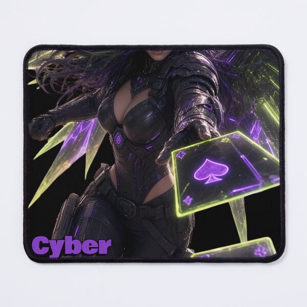 Item preview, Cyber Joker Neon Purple Sci-Fi Card Warrior designed and sold by EvolutionMerch.