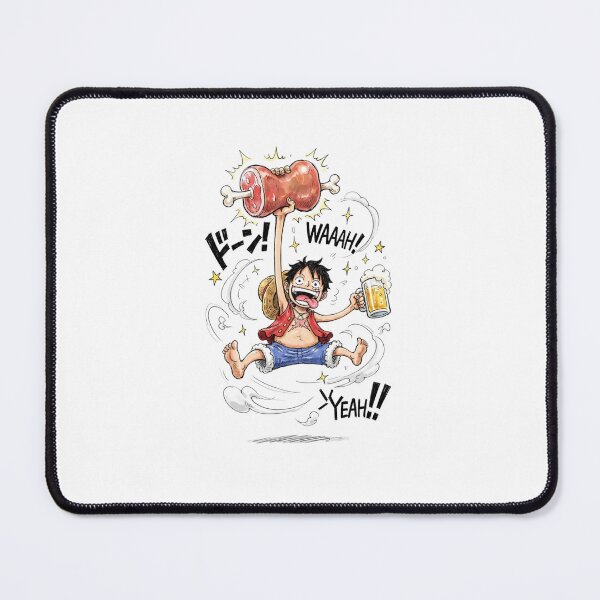 Item preview, Anime Pirate Boy Eating Meat and Drinking Beer Hand Drawn Illustration designed and sold by FreakToons.