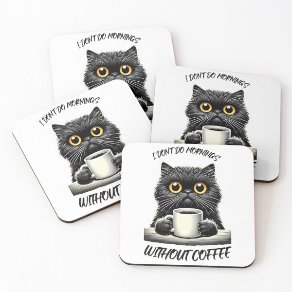 Item preview, Cat drinking coffee. designed and sold by Empire23Designs.