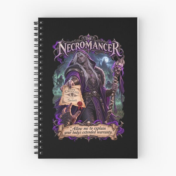Item preview, The Necromancer – Extended Warranty | Dark Fantasy RPG Humor designed and sold by The Wayward Heroes Guild.