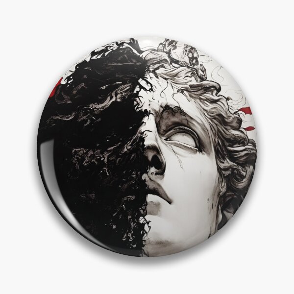 Item preview, Dark Surreal Statue Melting Greek Bust Red designed and sold by iconiicc.