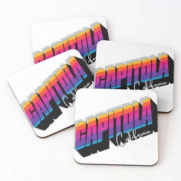 Item preview, Capitola California Retro Sunset 80s Vintage Travel T-Shirt Design designed and sold by DonnaRaine.