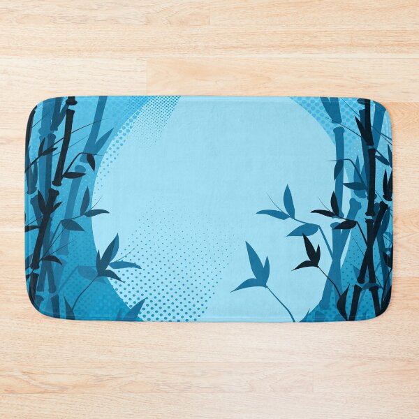 Item preview, Blue Bamboo Forest Silhouette – Zen Nature Illustration designed and sold by chaaval.