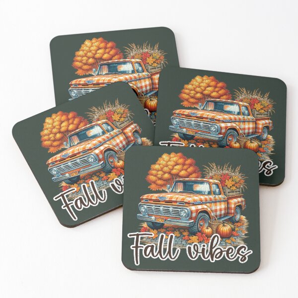 Item preview, Vintage Fall Truck Autumn Vibes Plaid Pumpkins Cozy Cottagecore  designed and sold by NotasCreativa.