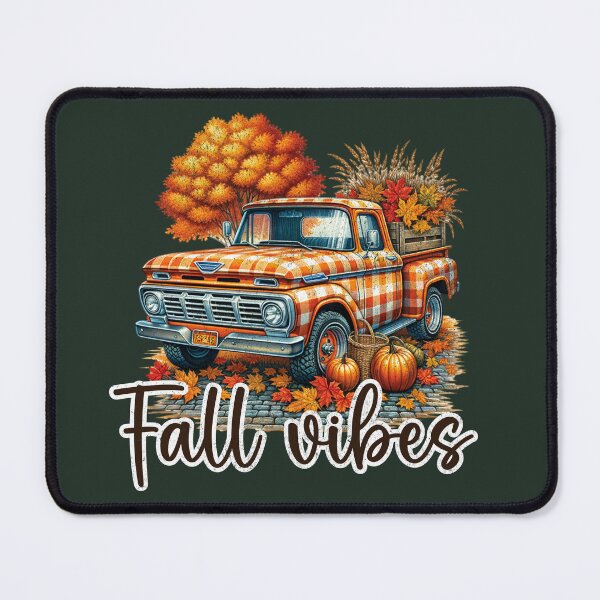 Item preview, Vintage Fall Truck Autumn Vibes Plaid Pumpkins Cozy Cottagecore  designed and sold by NotasCreativa.