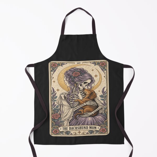 Item preview, Gothic Dachshund Mom Skeleton Tarot designed and sold by POD DYNASTY | Original Print On Demand T-Shirt Graphics.