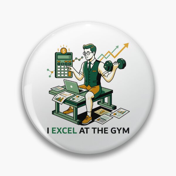 Item preview, I Excel At The Gym - Funny Accountant Data Analyst Workout Quote. designed and sold by spreadsheetcafe.