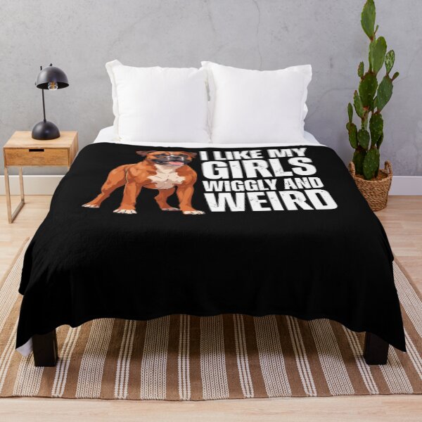 Item preview, I Like My Girls Wiggly And Weird Boxer Dog designed and sold by ShirTomDesigns.