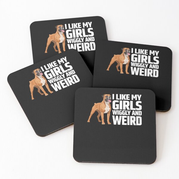 Item preview, Boxer Dog I Like My Girls Wiggly And Weird designed and sold by ShirTomDesigns.