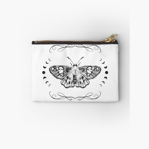 Item preview, Black and White Moth Illustration with Lunar Eclipes designed and sold by CursedButCute1.