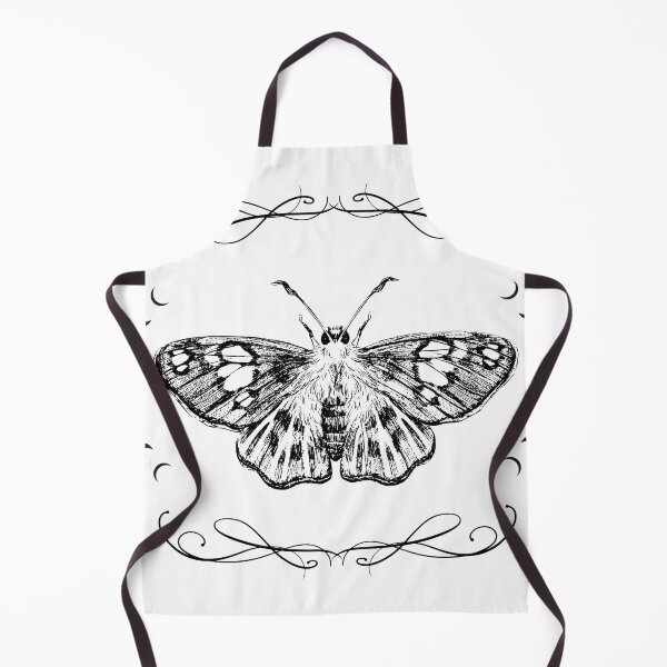 Item preview, Black and White Moth Illustration with Lunar Eclipes designed and sold by CursedButCute1.