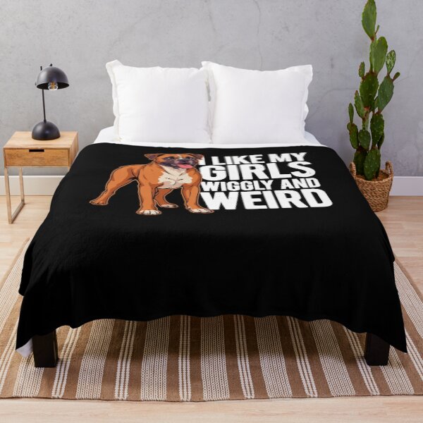 Item preview, I Like My Girls Wiggly And Weird Funny Boxer Dog designed and sold by ShirTomDesigns.