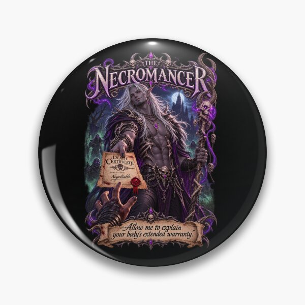 Item preview, The Necromancer – Extended Warranty | Dark Fantasy RPG Humor designed and sold by The Wayward Heroes Guild.