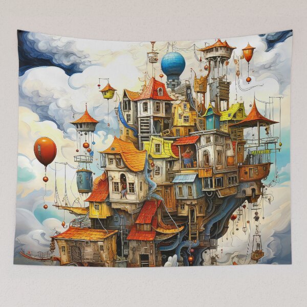 Item preview, Imaginary Surreal World Magically Floating in The Clouds designed and sold by DEC02.