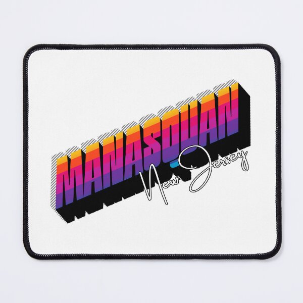 Item preview, Manasquan New Jersey Retro Sunset 80s Vintage Travel T-Shirt Design designed and sold by DonnaRaine.