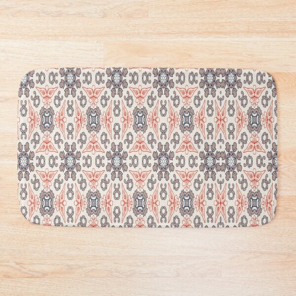 Item preview, Vintage-Inspired Symmetrical Floral Tile designed and sold by PoloPrintsUK.