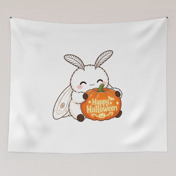 Item preview, Mochi Moth Happy Halloween designed and sold by MAPCollectives.