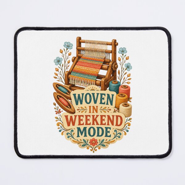 Item preview, Woven In Weekend Mode Vintage Loom Art designed and sold by CheerfulNest.