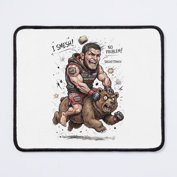 Item preview, Funny MMA Fighter Riding a Bear Daghestani Beast Parody designed and sold by annaarthk.