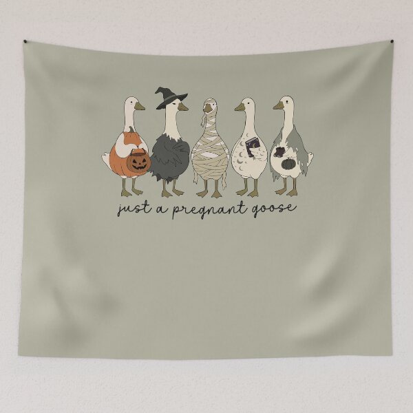Item preview, Pregnant Goose Halloween Humor for Moms To Be designed and sold by FreshVibe Prints.