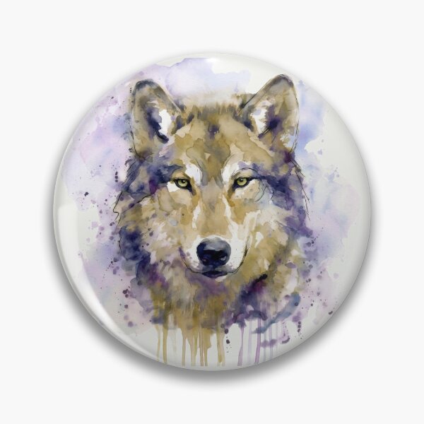 Item preview, Wolf Portrait, Lavender and Gold Tones designed and sold by caracatita75.