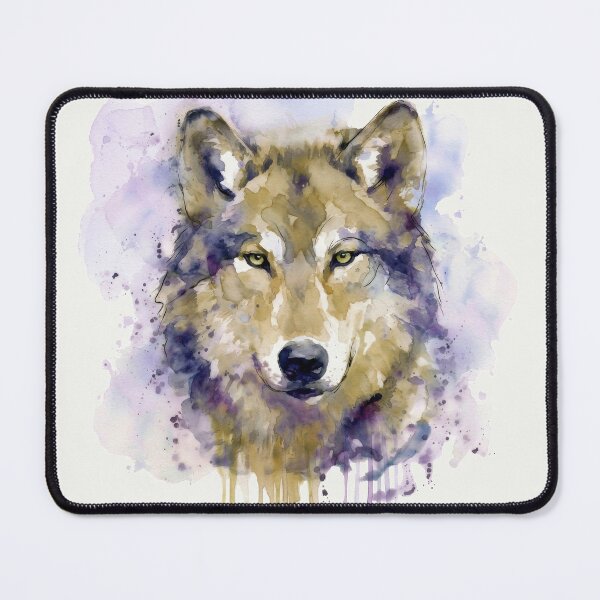 Item preview, Wolf Portrait, Lavender and Gold Tones designed and sold by caracatita75.