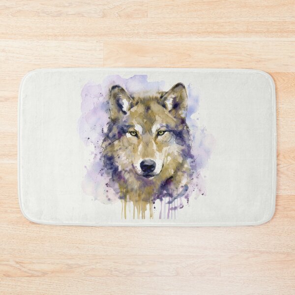 Item preview, Wolf Portrait, Lavender and Gold Tones designed and sold by caracatita75.