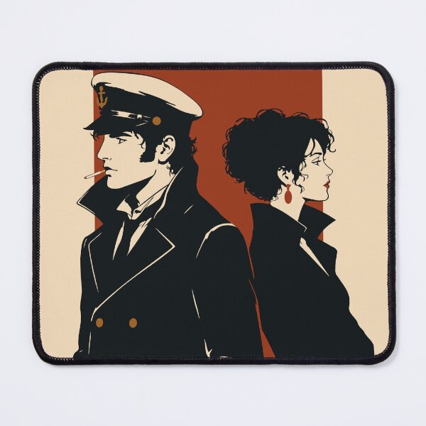Item preview, Corto Maltese Inspired Art Print | Romantic Sailor Couple Decor | Vintage Comic Art designed and sold by Studio pod Burom.
