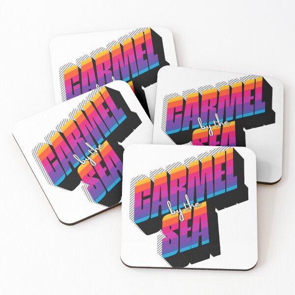 Item preview, Carmel by the Sea California Retro Sunset 80s Vintage Travel T-Shirt Design designed and sold by DonnaRaine.
