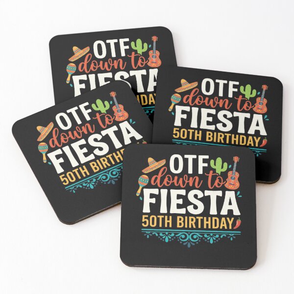 Item preview, DTF Down to Fiesta Cinco De Mayo 50th Birthday T-Shirt | Funny 50th Birthday Fiesta Graphic Gift designed and sold by Trendably.