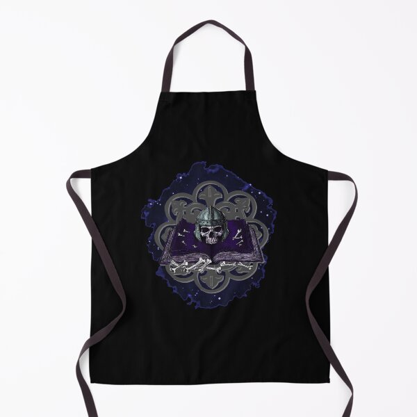 Item preview, dark book with skull helmet and human bones designed and sold by Kirei-Lily.