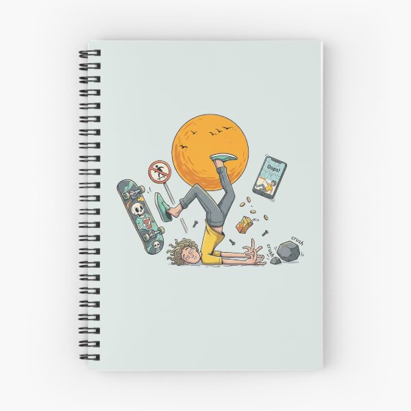Item preview, Skateboard Oops Cartoon – Funny Skateboarding Fail Visual Joke designed and sold by waikibi ⭐⭐⭐⭐⭐.