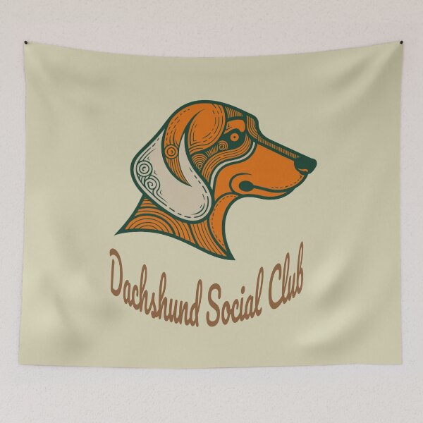 Item preview, Dachshund Social Club Vintage Badge designed and sold by Kinship-Pets.