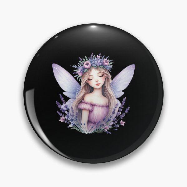 Item preview, Enchanting Fairy with Lavender Flowers designed and sold by jierrfan.