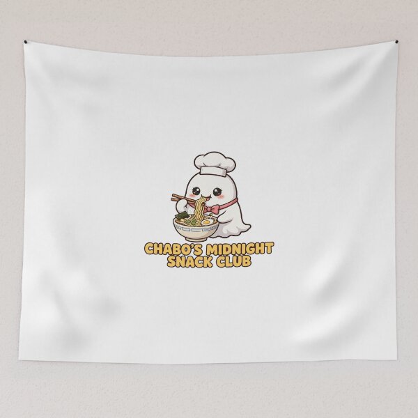 Item preview,  Chabo's Midnight Snack Club - Cute Ghost Chef Eating Ramen designed and sold by Csaba1983.