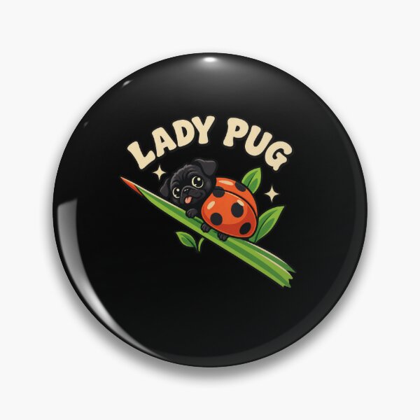 Item preview, Funny Lady Pug Cute Ladybug Dog Pun Art designed and sold by elderberry.