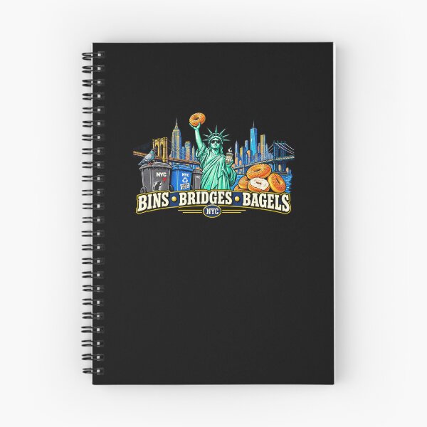 Item preview, Funny NYC Cleaner Streets Liberty Bagels Bridges Bins Art designed and sold by elderberry.