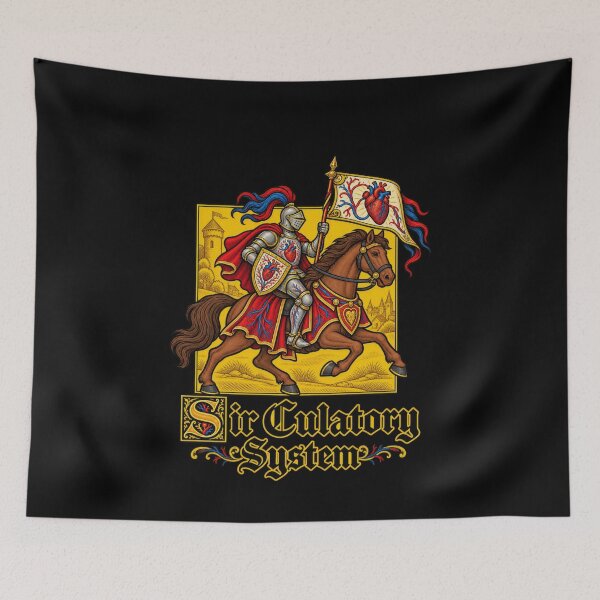Item preview, Sir Culatory System Medieval Knight Pun designed and sold by elderberry.