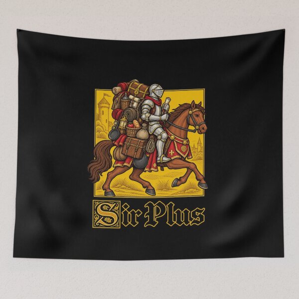 Item preview, Funny Surplus Knight With Overloaded Horse designed and sold by elderberry.