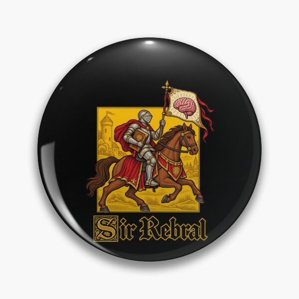 Item preview, Sir Rebral Cerebral Knight Brain Banner designed and sold by elderberry.