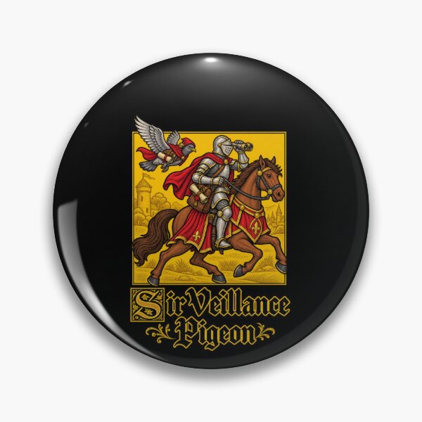 Item preview, Sir Veillance Pigeon Medieval Bird Humor designed and sold by elderberry.