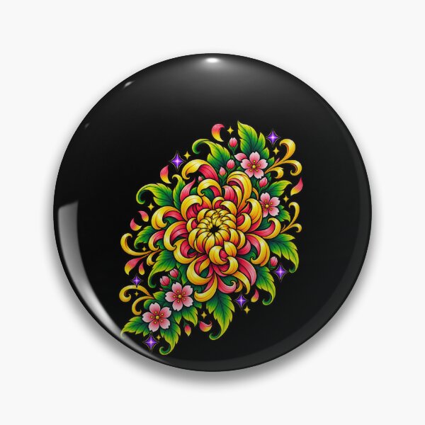 Item preview, Vivid Tropical Chrysanthemum Blossom Floral Art designed and sold by elderberry.