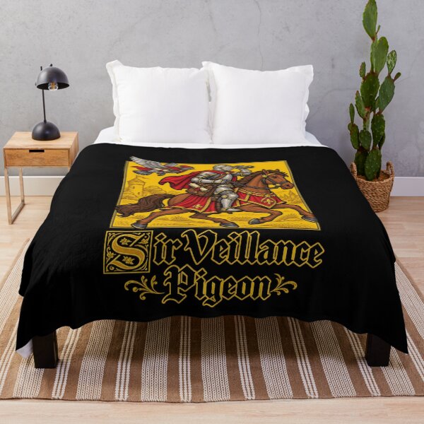 Item preview, Sir Veillance Pigeon Medieval Bird Humor designed and sold by elderberry.