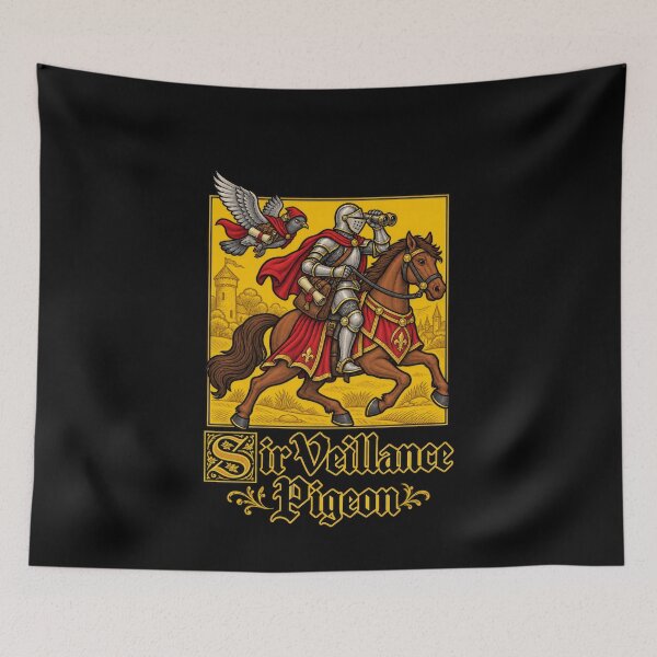 Item preview, Sir Veillance Pigeon Medieval Bird Humor designed and sold by elderberry.