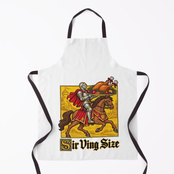 Item preview, Funny Sir Ving Size Medieval Feast Turkey Knight Thanksgiving Pun Art designed and sold by elderberry.