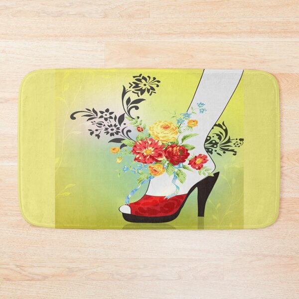 Item preview, Vibrant Floral High Heel Shoe with Spring Blooms  designed and sold by Johnnies.