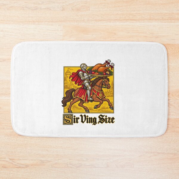 Item preview, Funny Sir Ving Size Medieval Feast Turkey Knight Thanksgiving Pun Art designed and sold by elderberry.