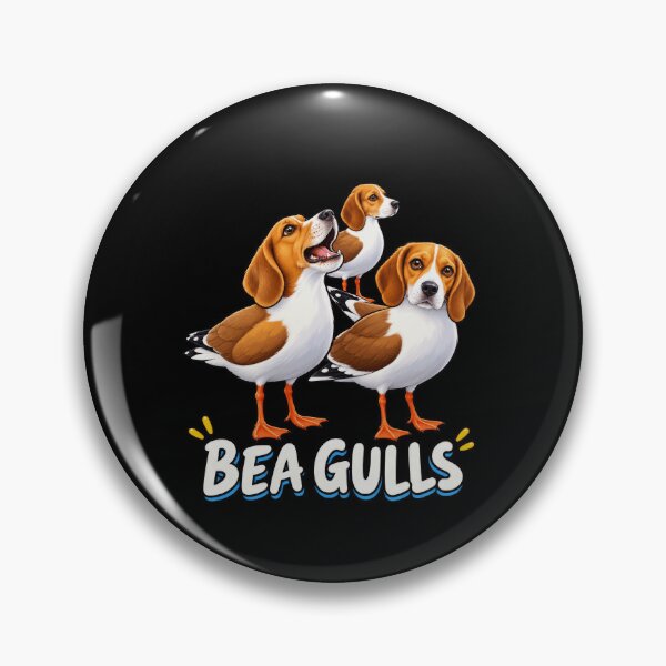 Item preview, Funny Beagulls Funny Beagle Seagull Pun Hybrid Birds Art designed and sold by elderberry.