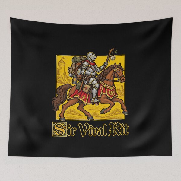 Item preview, Sir Vival Kit Medieval Knight Adventure Pun designed and sold by elderberry.